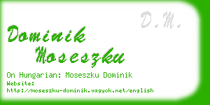 dominik moseszku business card